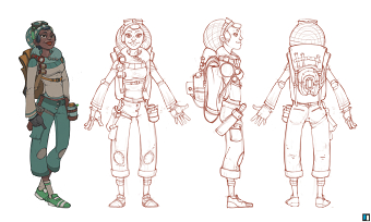 AETHERNAUT - Sketches - Charactersheet 01