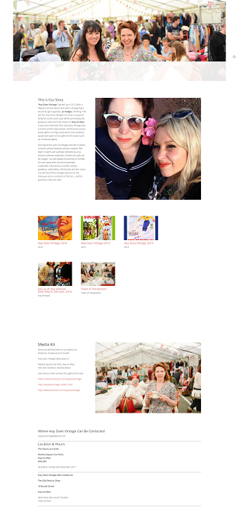 Website for Vintage Fayre