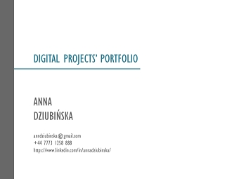 Digital Project Portfolio