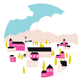 Landscape Spot Illustrations / Editorial / Travel