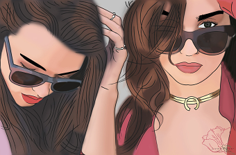 Digital Drawing of Lauren Jauregui and Lucy Vives