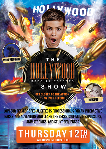 THE HOLLYWOOD SHOW of Special Effects Poster design.