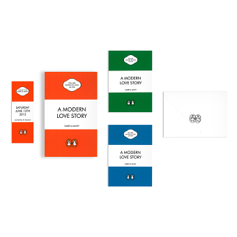 A Modern Love Story. Wedding Invitation