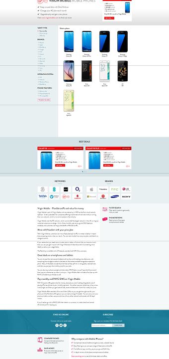 Virgin Mobile Network Page | Mobile-phones.co.uk