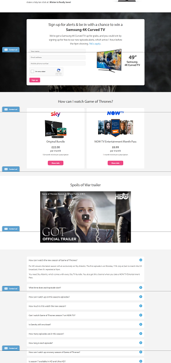 Game of Thrones | Competition & Sign-up | Digital TV