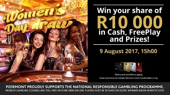 Womens day draw for (Emperors Palace, Rio Casino and Thaba Moshate)