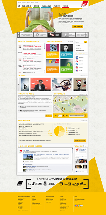 Webdesign for a german youth union
