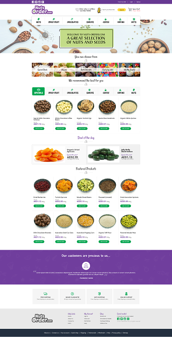 Web page Design for Nuts