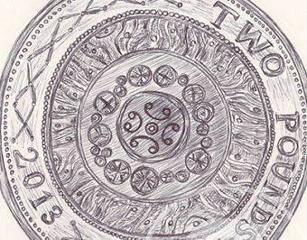 Ballpen British Coins