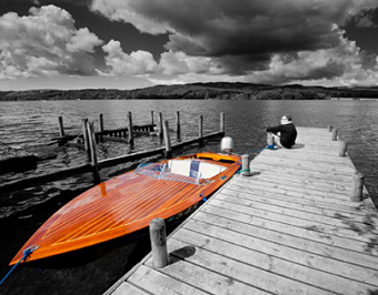 James Mackie & his renovated boat