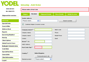 Yodel Web Ship