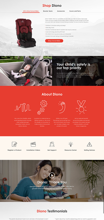 Diono Carseats E-Commerce Website