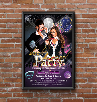 Dance Party Poster - London Bar
