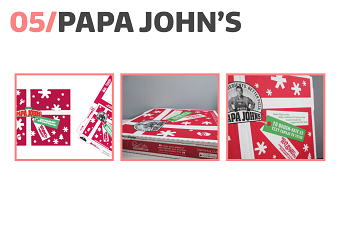 Papa John's Pizza box, Text Santa Edition