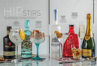 drinks shoot showcasing various brands