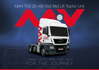 MAN TGX 26.480 6x2 Mid Lift Tractor Unit Specific Content