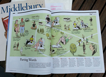 Katy Dockrill illustrates for Middlebury Magazine