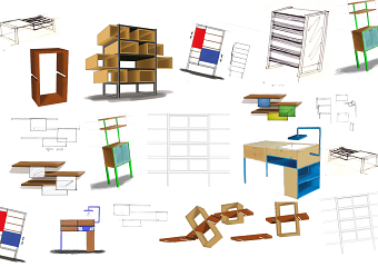 Realization of a collection of furnishings for the living, in urban style.
