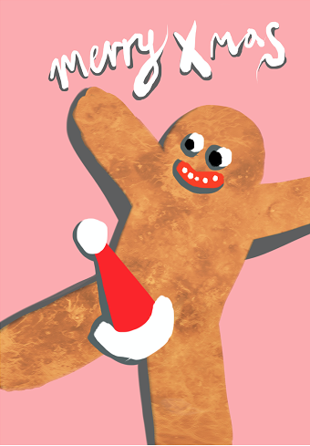 Gingerbread Man - Christmas Card
