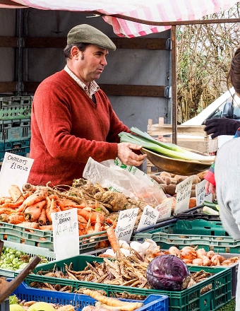 Stall holder farmers market