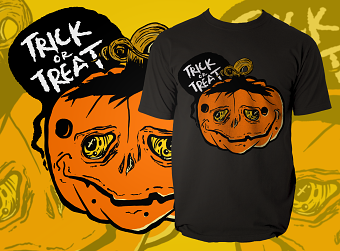 A t-shirt design for Halloween.