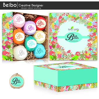 Product Packaging bath bombs