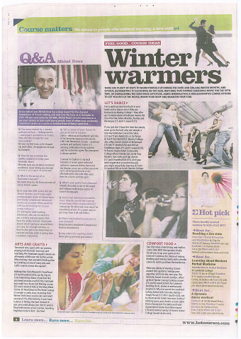 hotcourses Newspaper - Winter Warmers