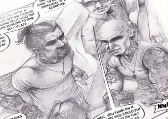 Concept pages for comic