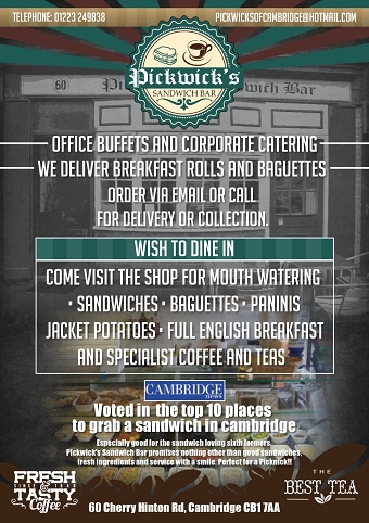 Pickwicks Sandwich Shop Flyer and Branding