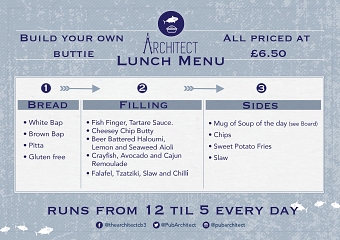 Architect Day Menu