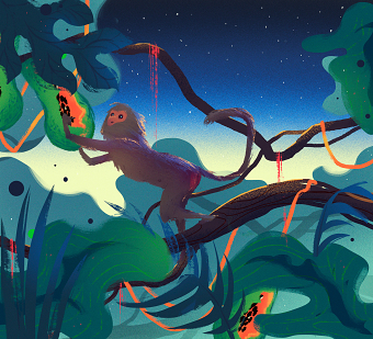 Monkeyear print