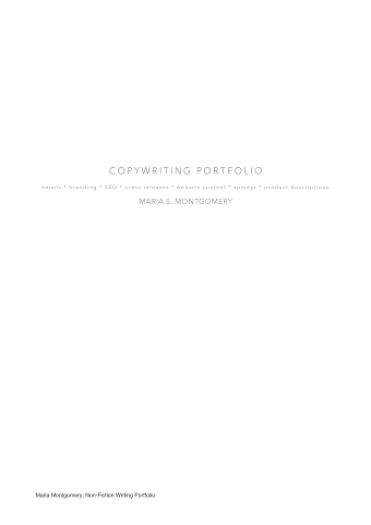 Copywriting Portfolio