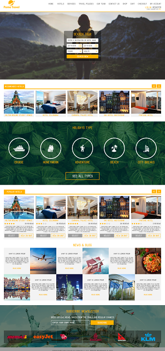 WEBSITE DESIGN FOR  INTERNATIONAL TRAVEL AGENCY