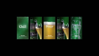 Heineken Digital Escalator Panels