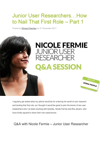 Junior User Researchers…How to Nail That First Role – Part 1