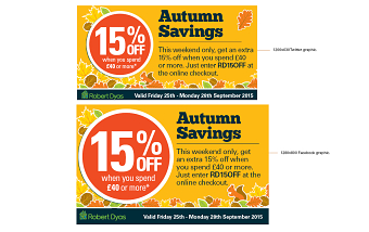 15% off Autumn Promotion | Robert Dyas
