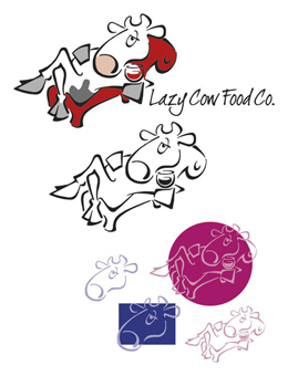 Logo design - Lazy Cow Food Co.