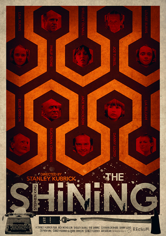 My alternative film poster design for 'The Shining'