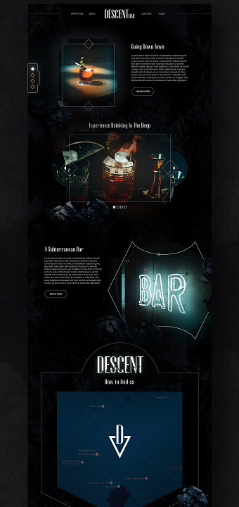 Descent - A Subterranean Bar - Logo & Website Design