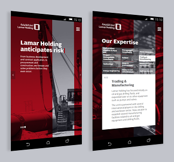 Lamar Holding website design