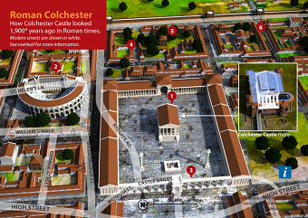 Roman Colchester postcard