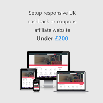 How to setup a responsive UK cashback or coupons website quickly and cheaply