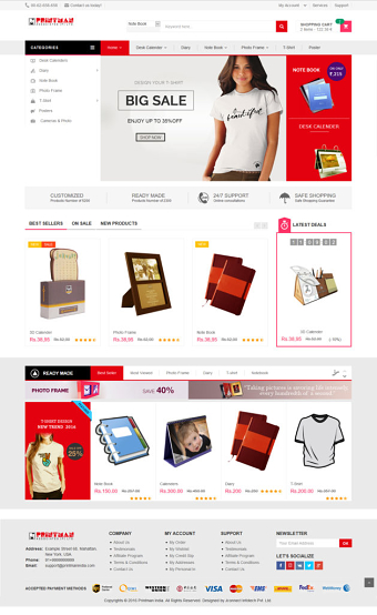 Printman Website layout