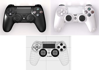 Cinema 4D Visual Of Playstation Controller