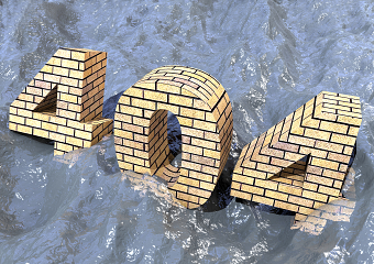 404 Warning 3D illustration