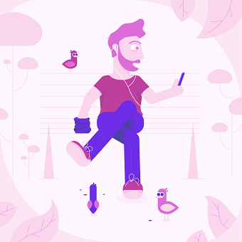Park Lunch Illustration