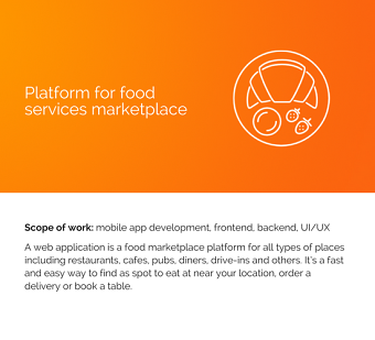 Platform for food services marketplace