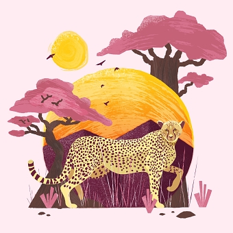 Cheetah in the Savannah
