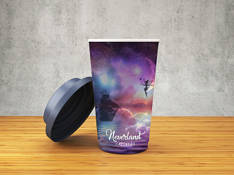 Neverland Cafe & Bar Sticker Design