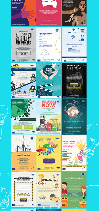 European Comission Flyer Designs